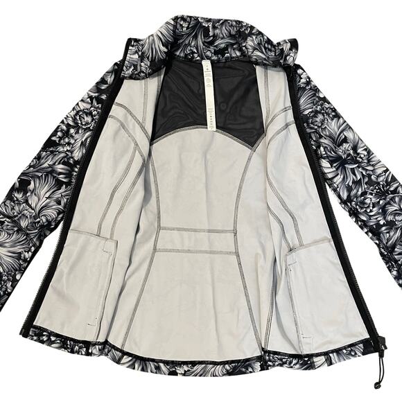Lululemon Luxtreme Define Jacket Night Garden Ice Floral Women's 4 Black Gray - Picture 8 of 16